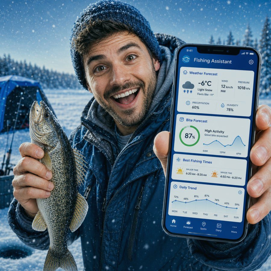 Fishing reports and local notes inside mobile app
